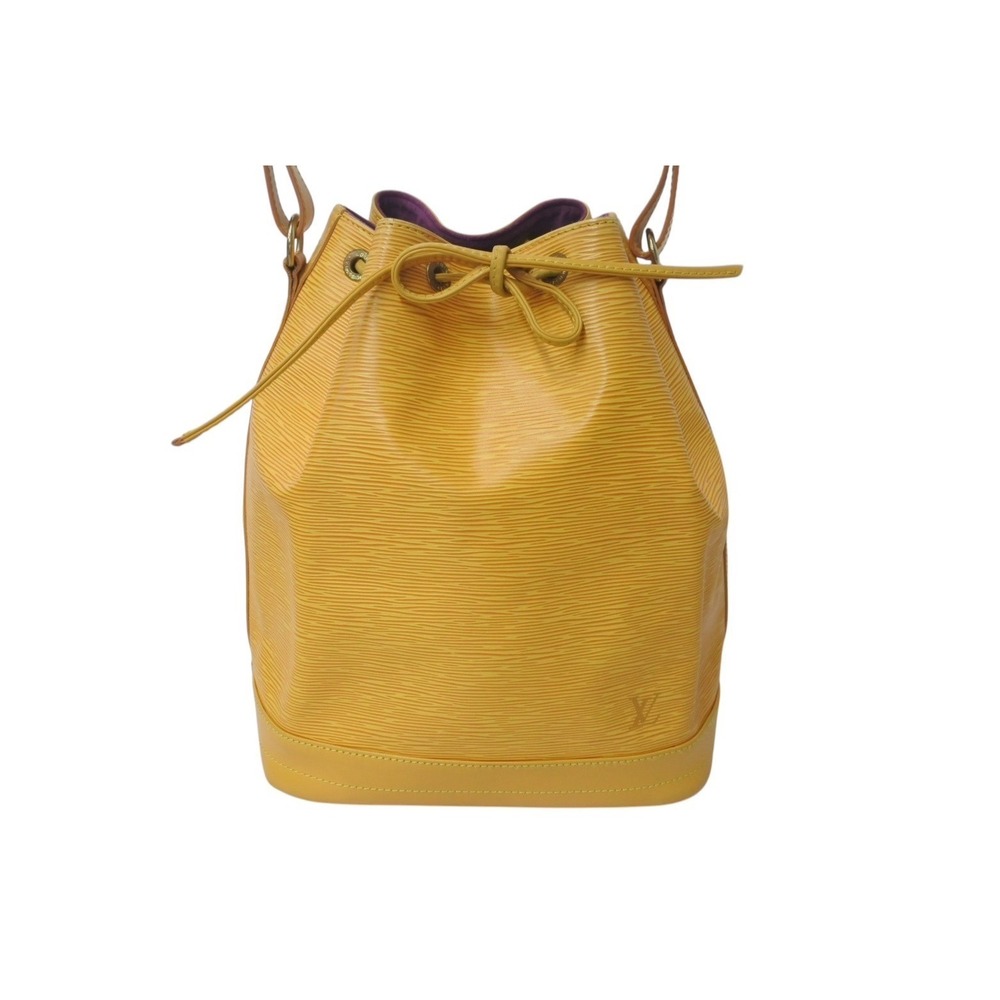 Louis Vuitton Purple Yellow Bag Epi Shoulder Noe Leather